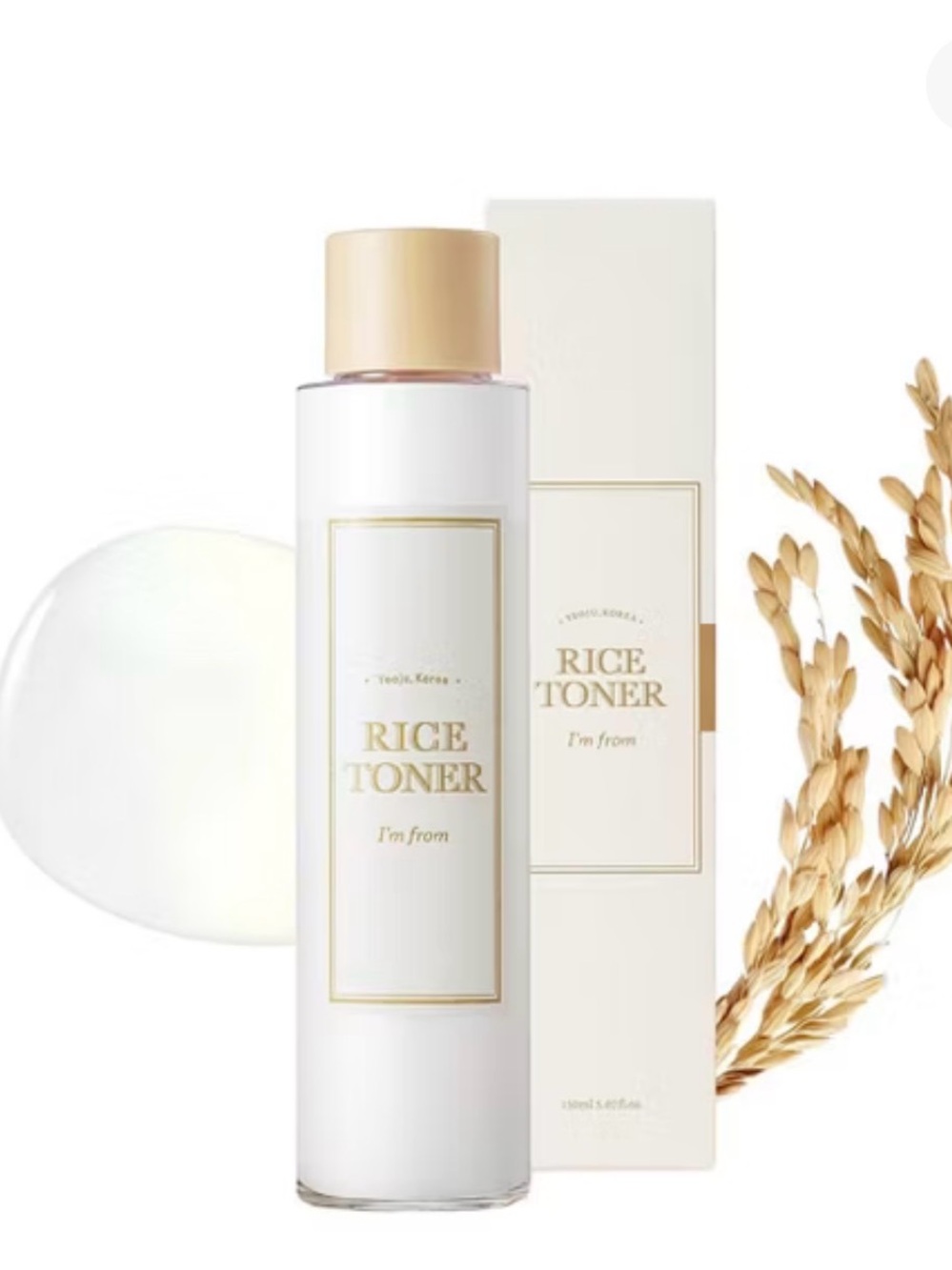 Korean Rice Toner – Nourishing White & Gold Skincare Toner